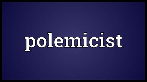 polemicist definition